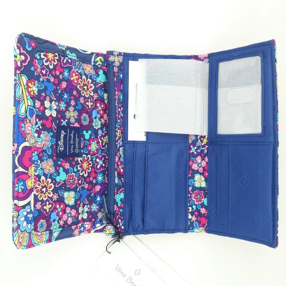 Vera Bradley Sensational Six Paisley RFID Trifold Clutch Wallet NWT - Picture 4 of 5